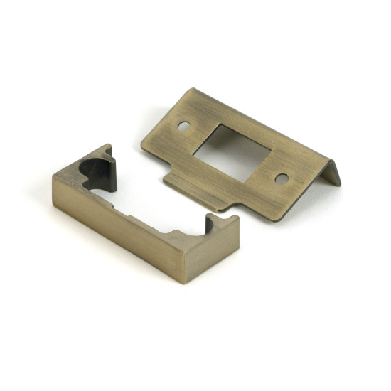 Aged Brass 1/2" Rebate Kit for Tubular Mortice Latch