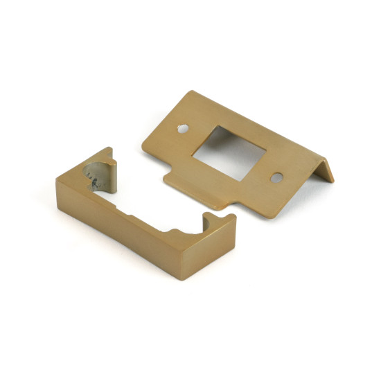 Satin Brass 1/2" Rebate Kit for Tubular Mortice Latch