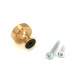 Polished Bronze Scully Cabinet Knob - 25mm