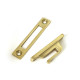Polished Brass Locking Art Deco Fastener