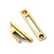 Aged Brass Locking Art Deco Fastener