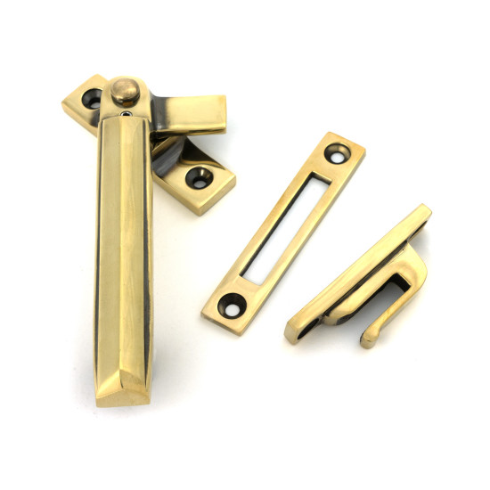Aged Brass Locking Art Deco Fastener