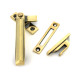 Aged Brass Locking Art Deco Fastener