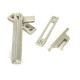 Polished Nickel Locking Art Deco Fastener - LH