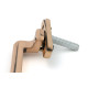 Polished Bronze Art Deco Espag - LH