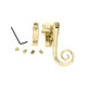 Polished Brass Night-Vent Locking Monkeytail Fastener (Steel Window)