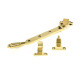 Polished Brass Reeded Stay (Steel Window)