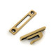 Aged Brass Locking Brompton Fastener