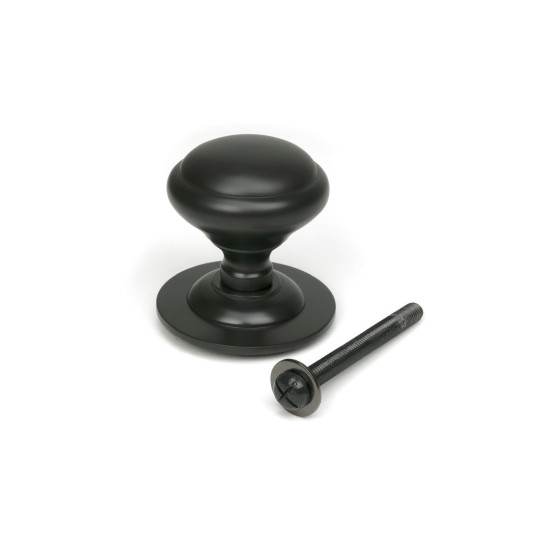 Aged Bronze Round Centre Door Knob