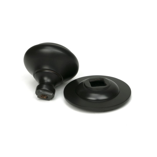 Aged Bronze Round Centre Door Knob