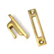 Locking Newbury Casement Fastener - Polished Brass
