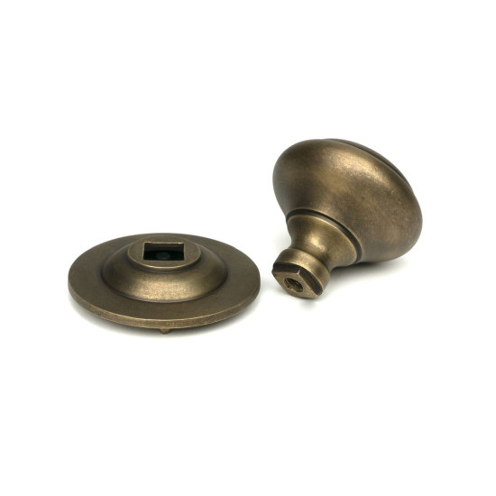 Burnished Brass Round Centre Door Knob