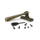 Locking Newbury Casement Fastener - Burnished Brass