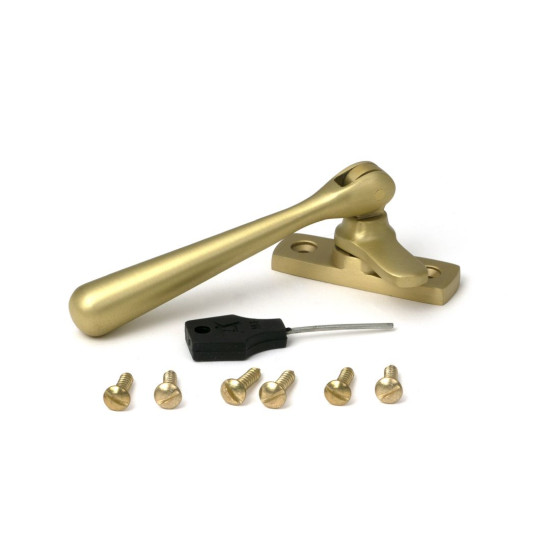 Locking Newbury Casement Fastener - Satin Brass