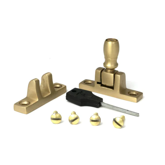 Satin Brass Mushroom Brighton Fastener - Narrow (Square)