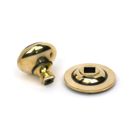 Aged Brass Round Centre Door Knob