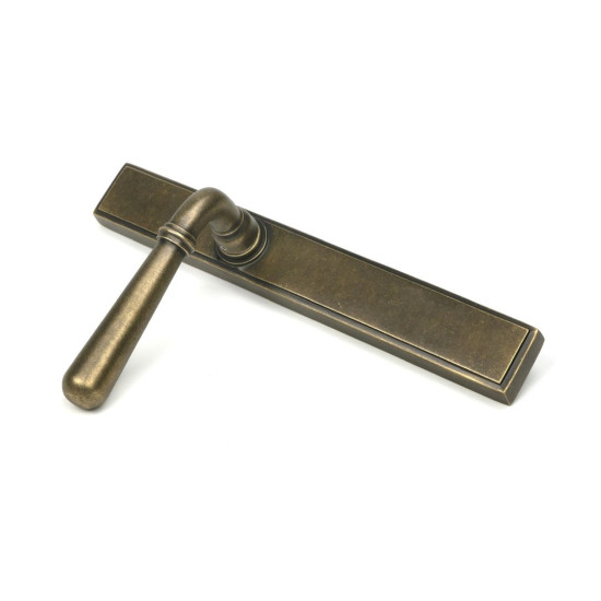 Burnished Brass Newbury Slimline Lever Espag. Latch Set