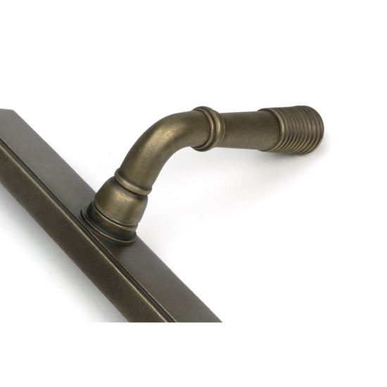 Burnished Brass Reeded Slimline Lever Latch Set
