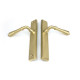 Satin Brass Reeded Slimline Lever Latch Set