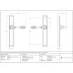 Satin Brass Reeded Slimline Lever Latch Set