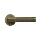 Brompton Sprung Lever Door Handle on Round Rose Set - Burnished Brass