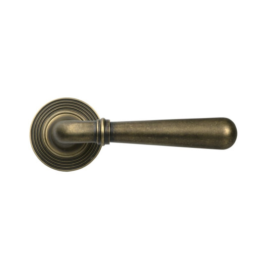 Burnished Brass Newbury Lever on Rose Set (Beehive)