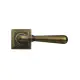 Burnished Brass Newbury Lever on Rose Set (Square)
