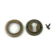 Burnished Brass Round Euro Escutcheon (Plain)