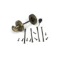 Burnished Brass Art Deco Round Bathroom Thumbturn Set