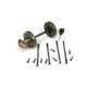 Burnished Brass Art Deco Round Bathroom Thumbturn Set