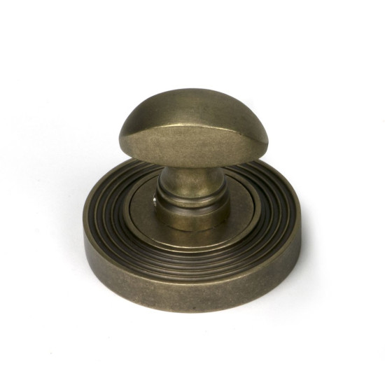 Burnished Brass Beehive Round Bathroom Thumbturn Set