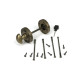 Burnished Brass Beehive Round Bathroom Thumbturn Set