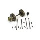 Burnished Brass Beehive Round Bathroom Thumbturn Set