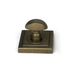 Burnished Brass Square Bathroom Thumbturn Set