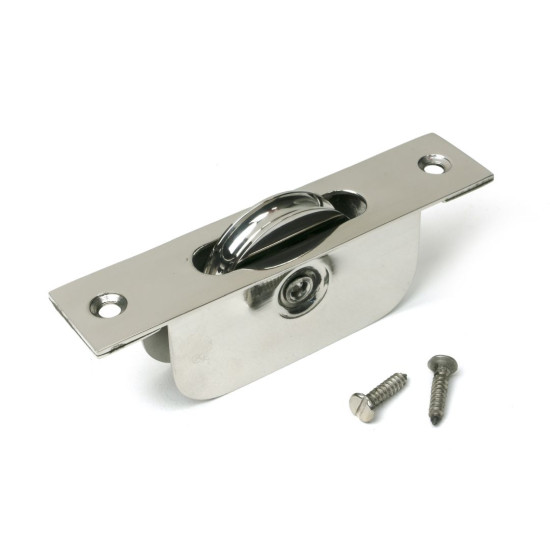 Polished Marine SS (316) Square Ended Sash Pulley 75kg