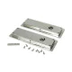 Polished Marine SS (316) Plain Rectangular Pull - Privacy Set
