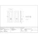Polished Marine SS (316) Plain Rectangular Pull - Privacy Set