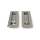 Satin Marine SS (316) Plain Rectangular Pull - Privacy Set