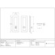 Satin Marine SS (316) Plain Rectangular Pull - Privacy Set