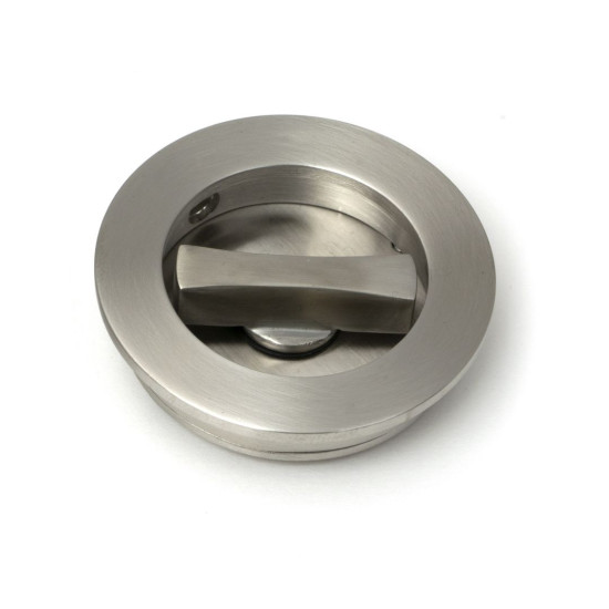 Satin Marine SS (316) Plain Round Pull - Privacy Set