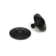 Art Deco Centre Door Knob Matt Black