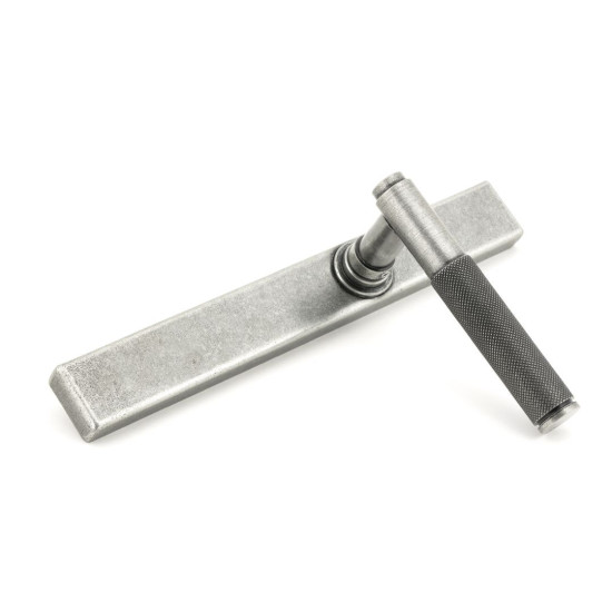 Brompton Slimline Lever Espagnolette Latch Set Pewter