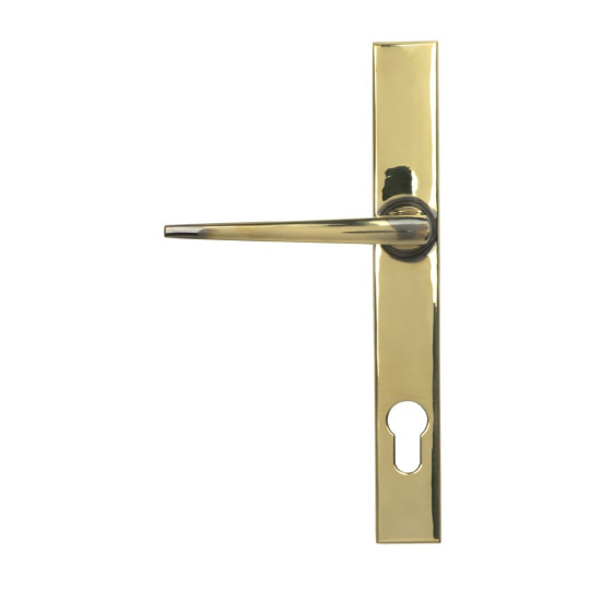 Eaton Slimline Lever Espagnolette Lock Set - Aged Brass