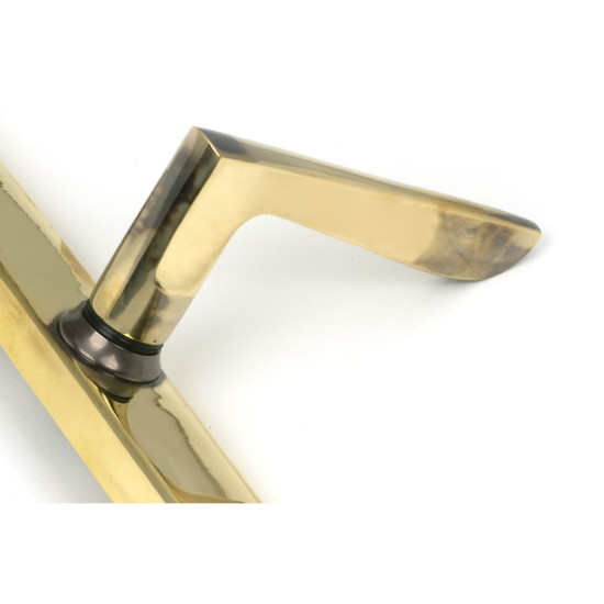 Eaton Slimline Lever Espagnolette Lock Set - Aged Brass