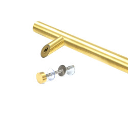 Aged Brass 100mm Bolt Fixings for T Bar - Offset