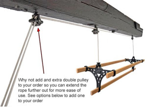 Extra double pulley for Tri 3 Lath Pulley Clothes Airer