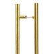 Aged Brass (316) Offset T Bar Handle B2B 32mm