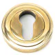 Aged Brass Art Deco Round Euro Escutcheon