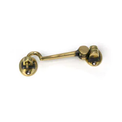 Aged Brass Cabin Hook