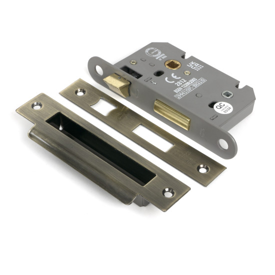Aged Brass Heavy Duty Bathroom Mortice Lock